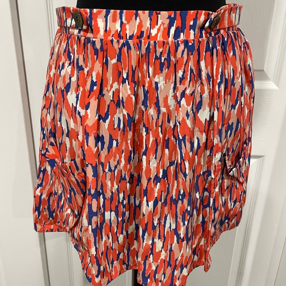 Eight Sixty Vibrant Multicolor Women's Silk Skirt Sz XS